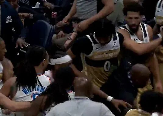 雷霆奇才球员冲突引大规模驱逐 雷霆大胜奇才